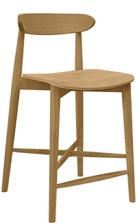 Tabouret en chêne rouge BSFR-ANNA